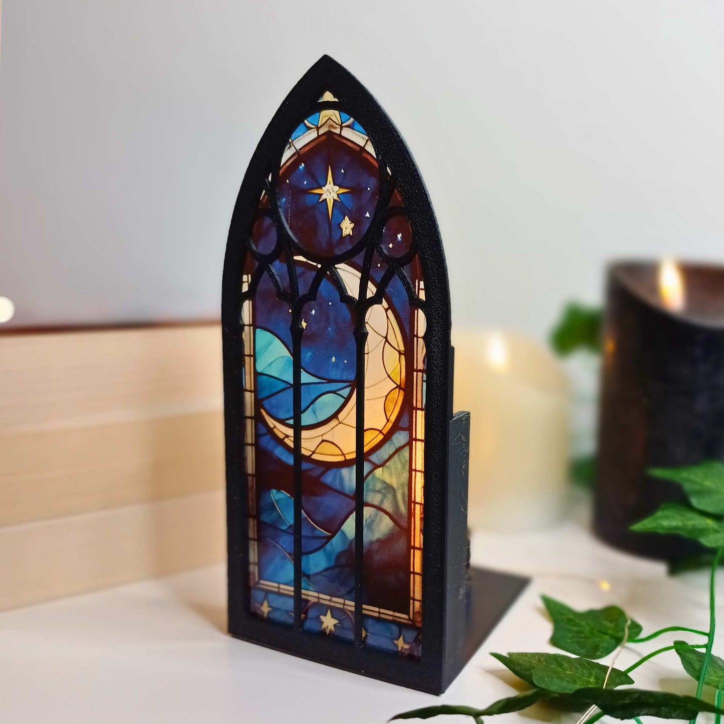 Halbmond leuchtendes Booknook