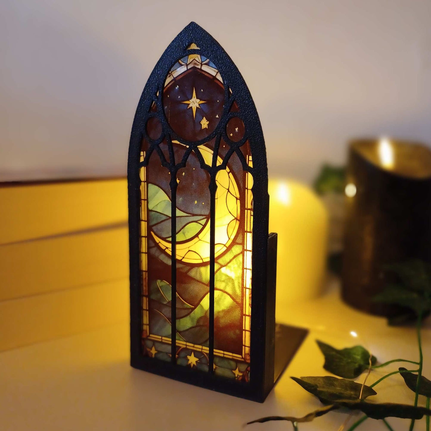 Halbmond leuchtendes Booknook