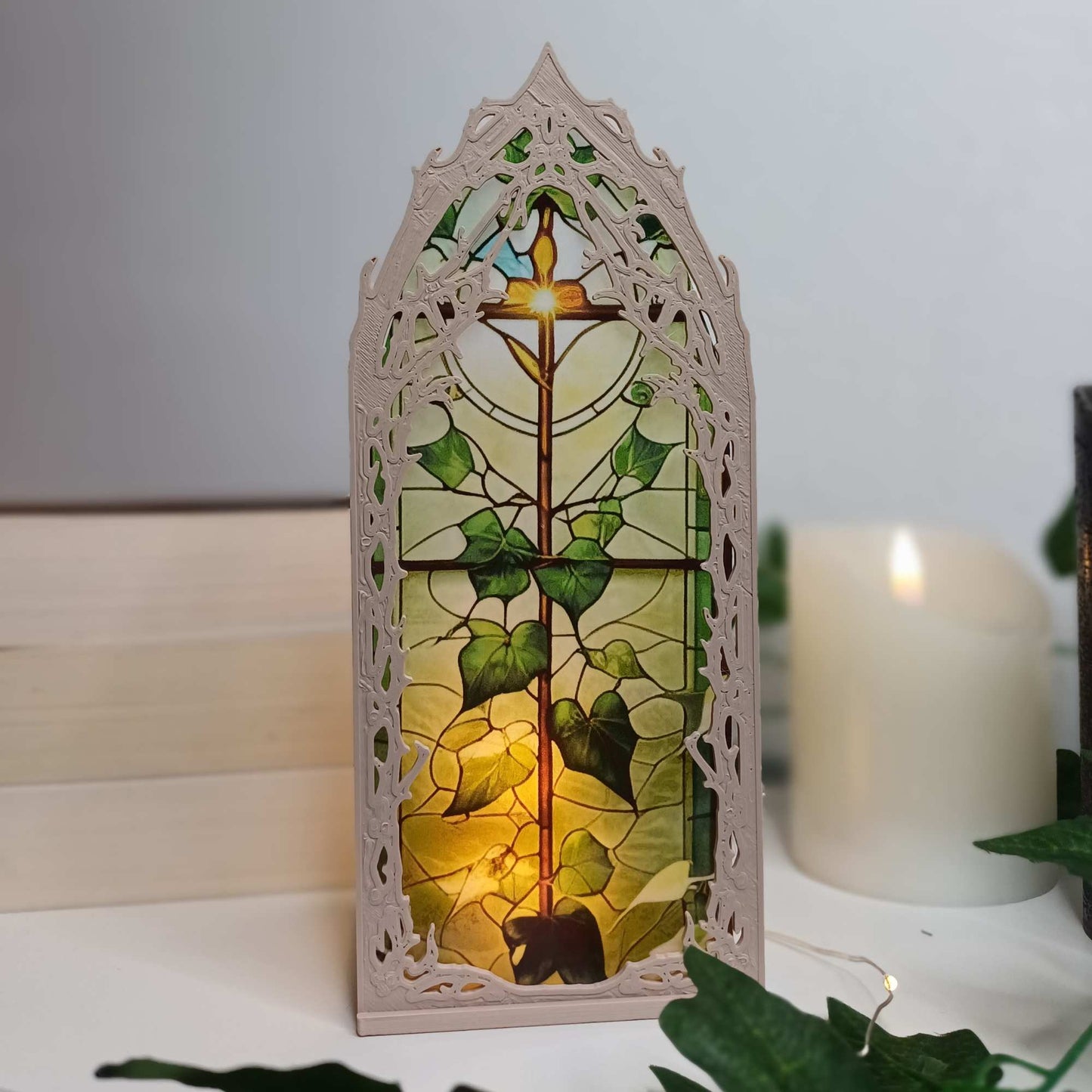 Holzoptik Fenster Booknook (Bild selbst auswählbar)