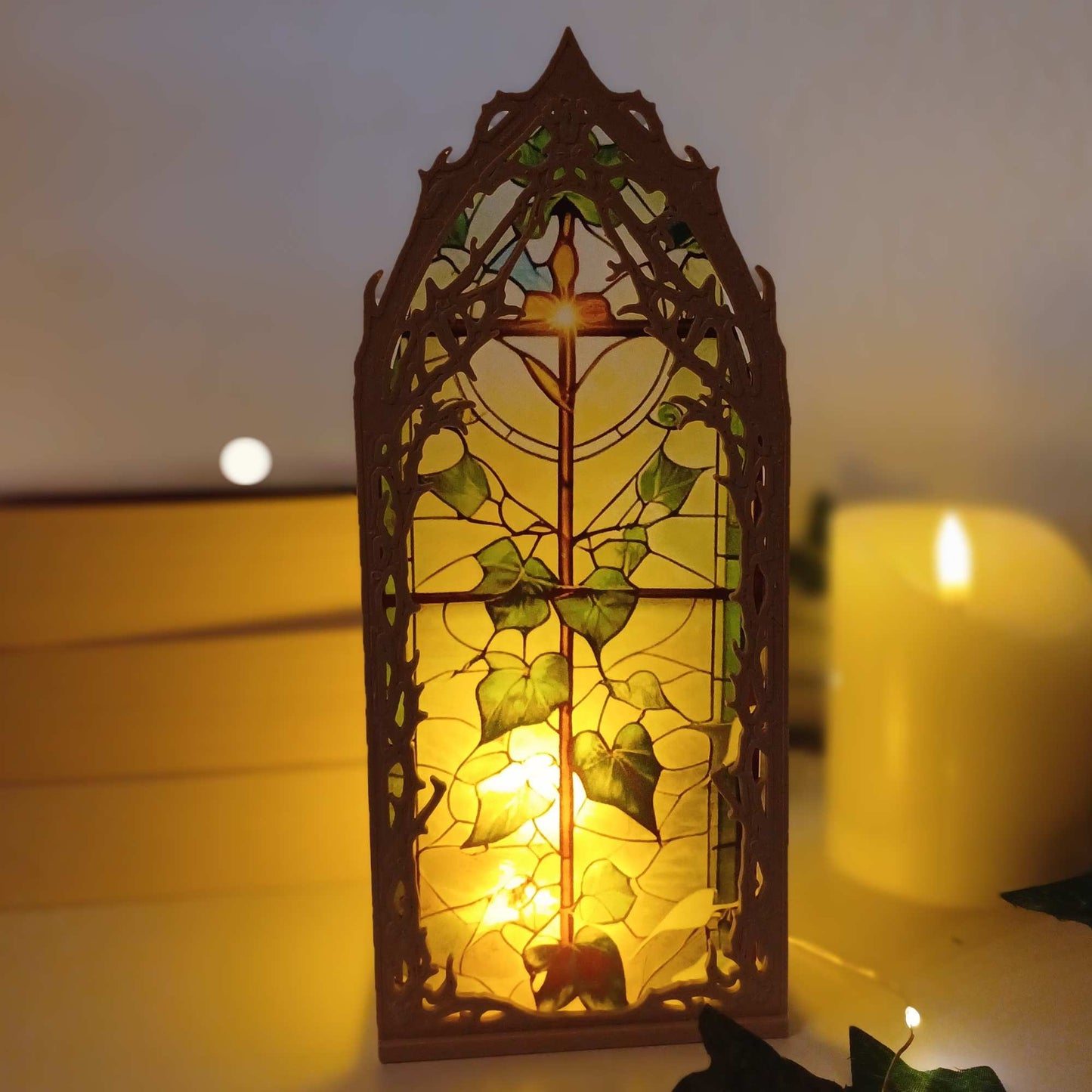 Holzoptik Fenster Booknook (Bild selbst auswählbar)