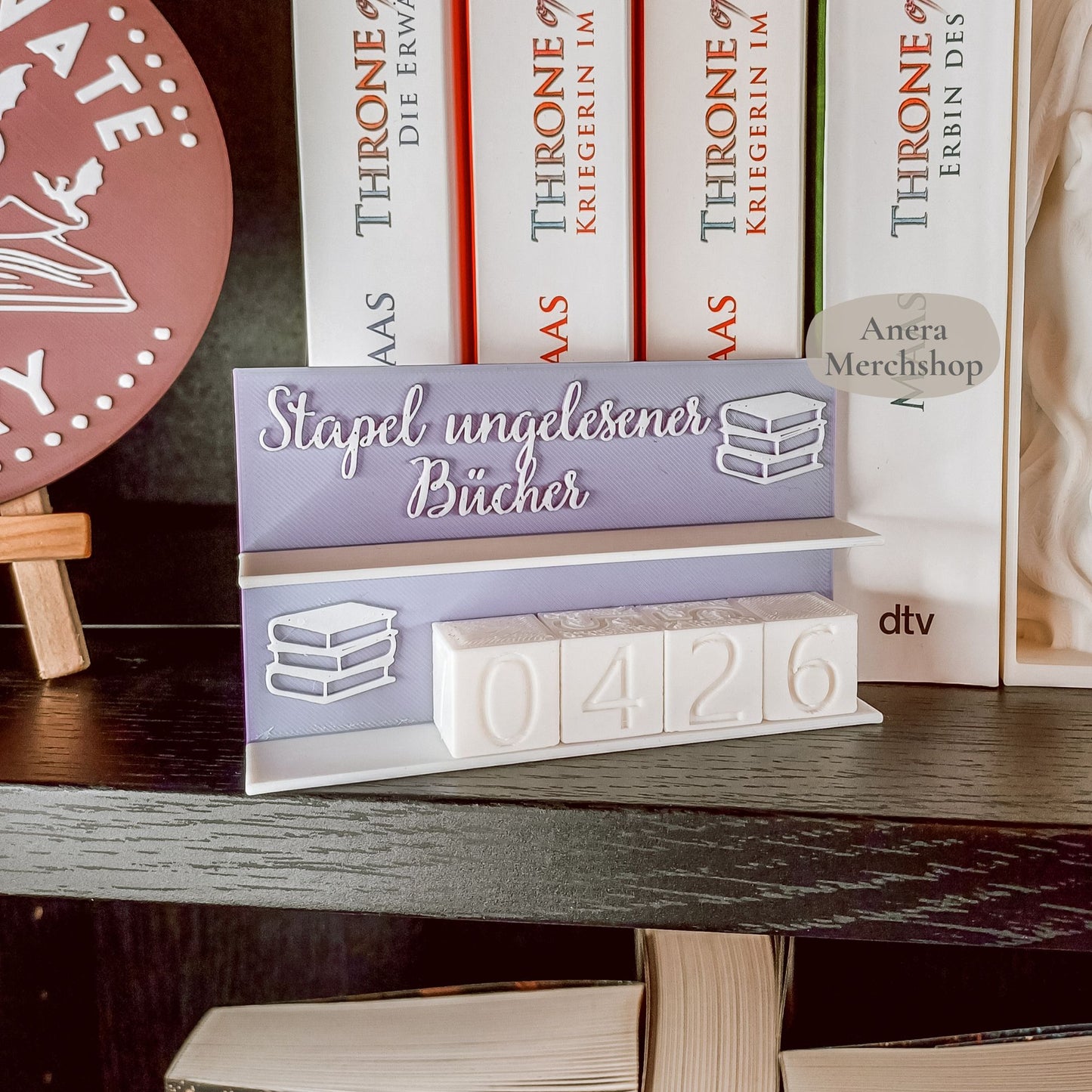 Bücherzähler/Tracker Mini Bücherregal