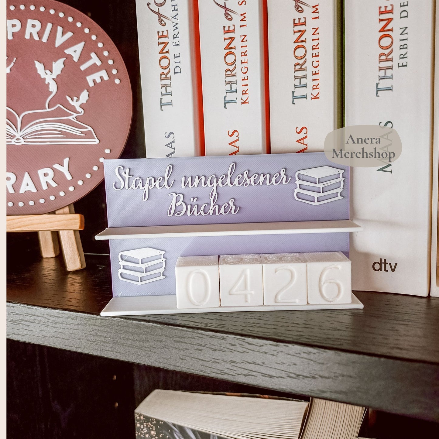 Bücherzähler/Tracker Mini Bücherregal