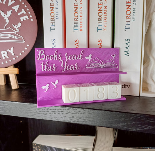 Bücherzähler/Tracker Mini Bücherregal Drachen