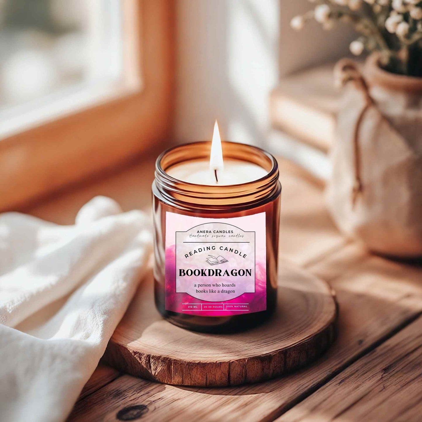 Bookdragon Lesekerze