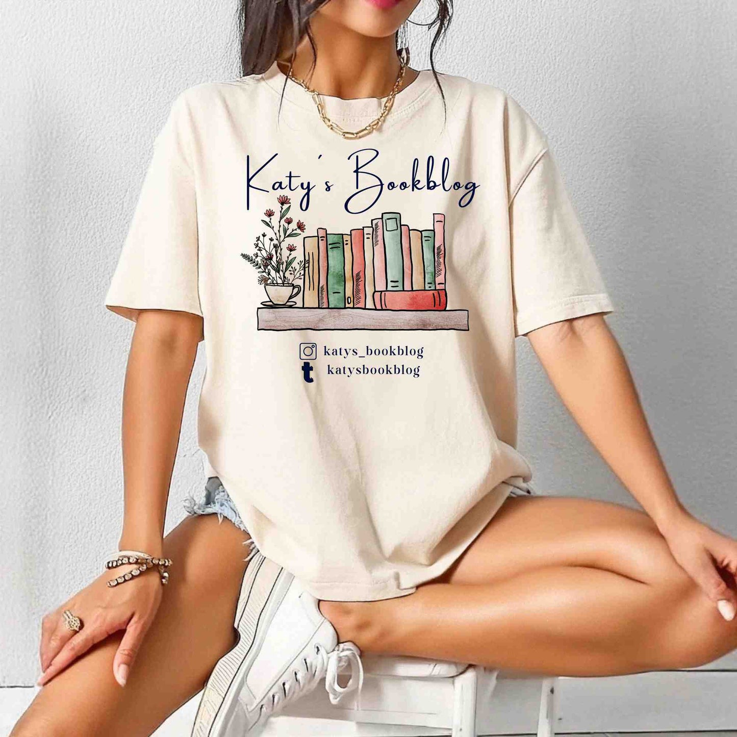 personalisierbares Bücherblogger Shirt