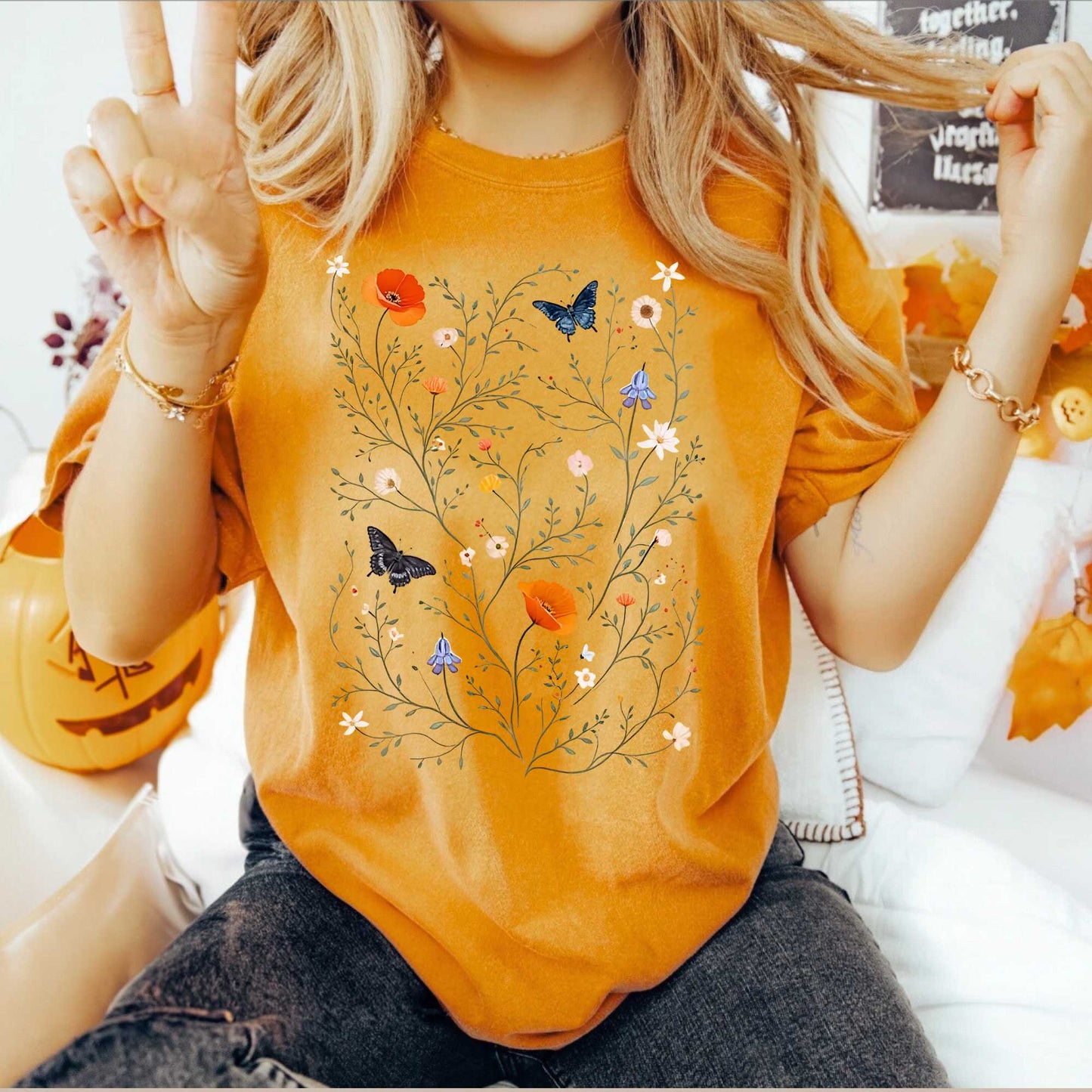 Herbstblumen Shirt - Herbstkollektion