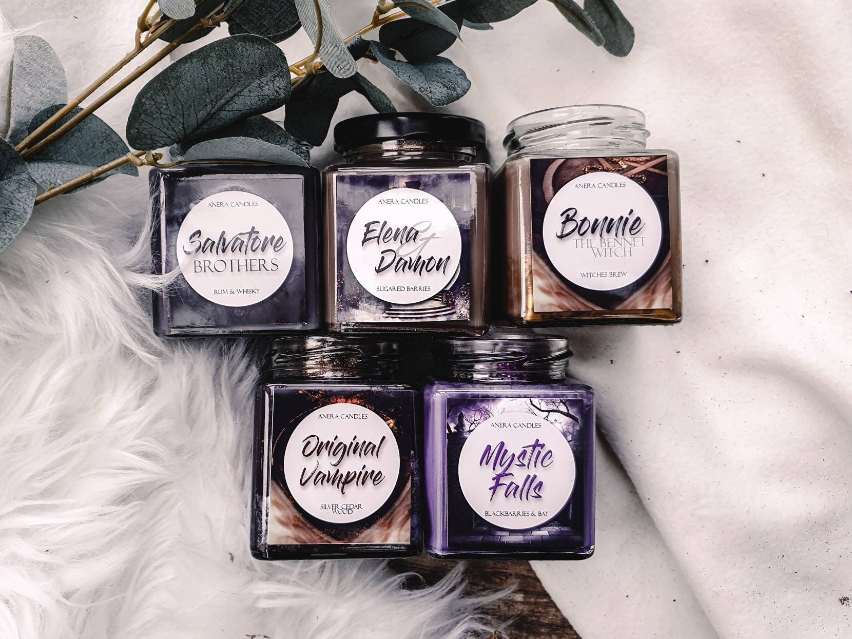 Salvatore brothers | vampire candle | Buchkerze | Bookcandle | Duftkerze | kerze zu Serie | Kerze Geschenk aus soyawachs | Kerze im Glas