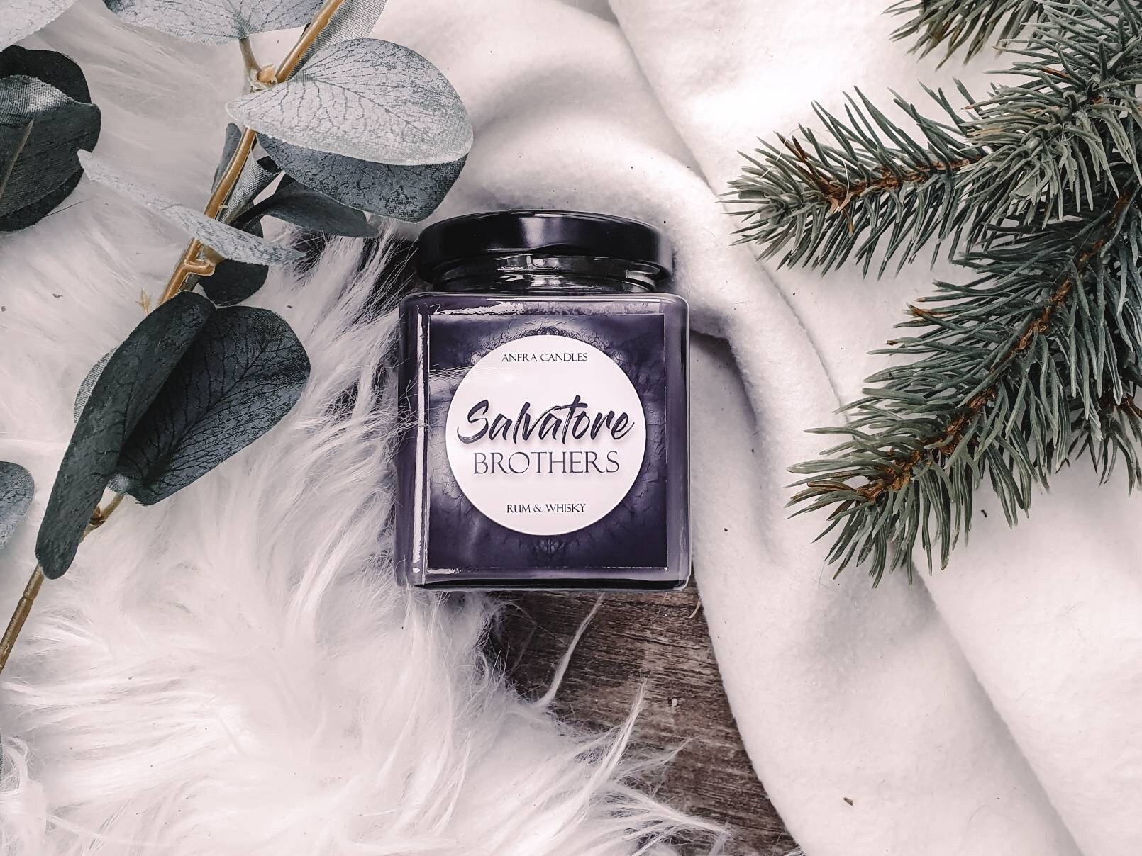 Salvatore brothers | vampire candle | Buchkerze | Bookcandle | Duftkerze | kerze zu Serie | Kerze Geschenk aus soyawachs | Kerze im Glas