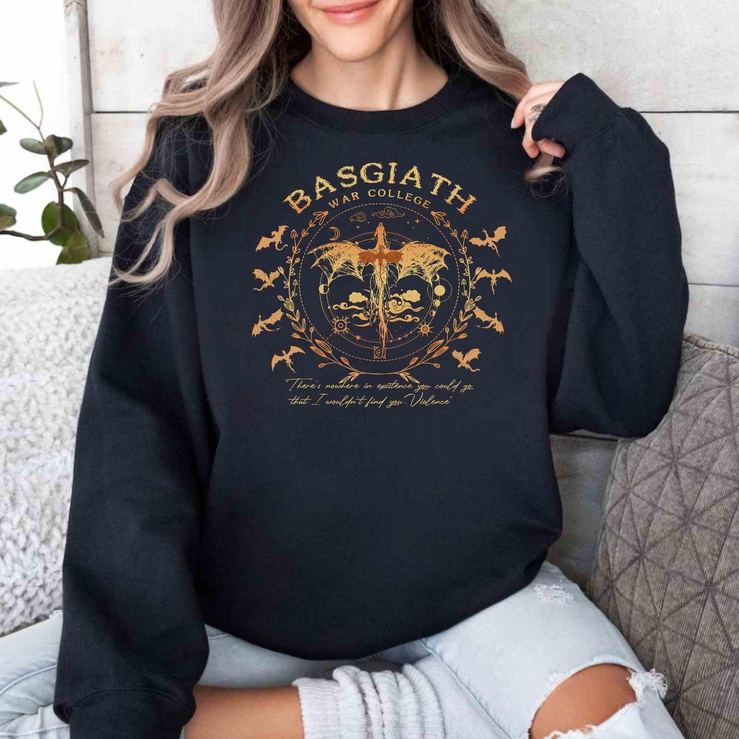 Fourth Wing Sweatshirt, Basgiath Shirt, Unisex War College Sweater, Bookstagram, Bookfan Gift, Dragons Shirt, Xaden Sweater, Xaden T-shirt