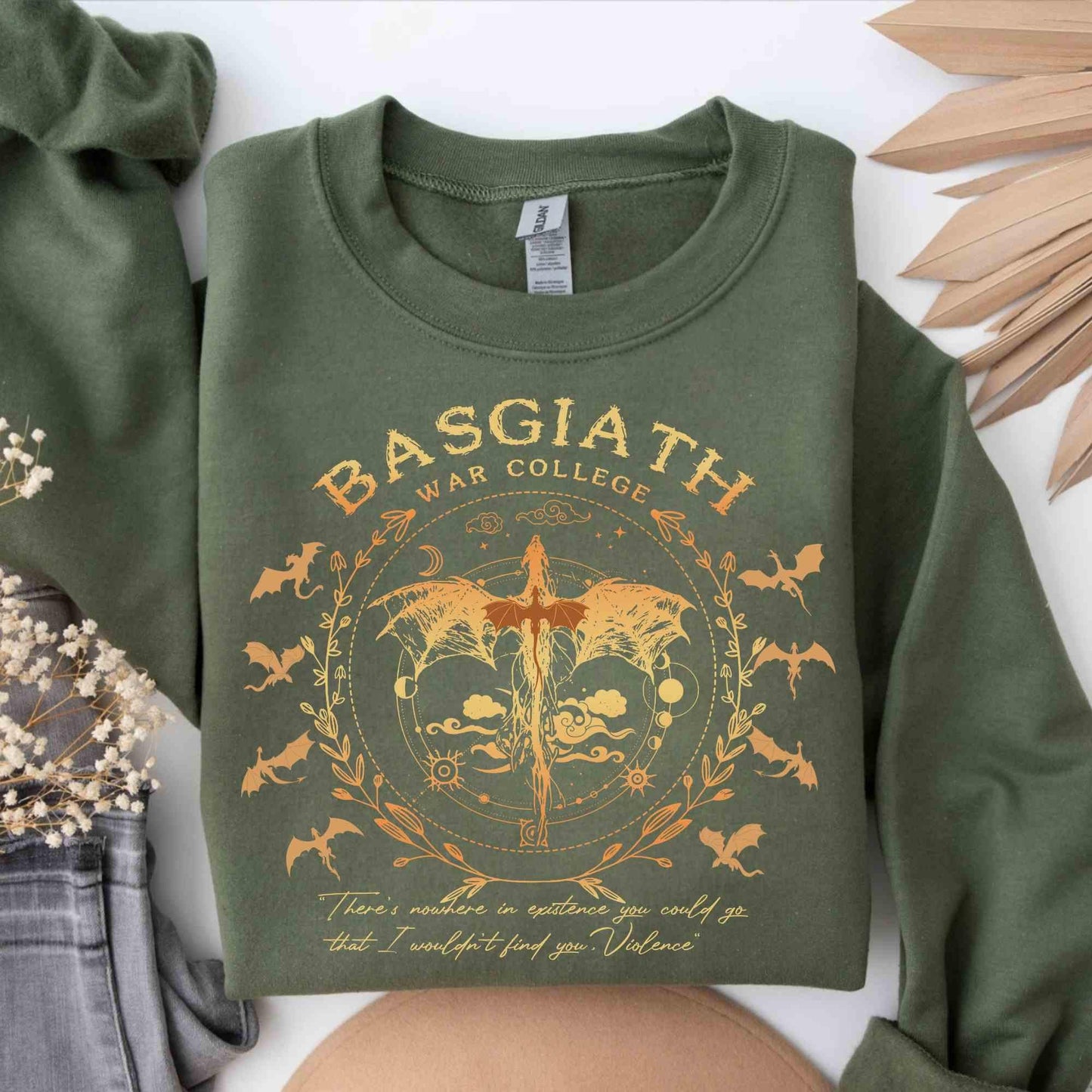 Fourth Wing Sweatshirt, Basgiath Shirt, Unisex War College Sweater, Bookstagram, Bookfan Gift, Dragons Shirt, Xaden Sweater, Xaden T-shirt