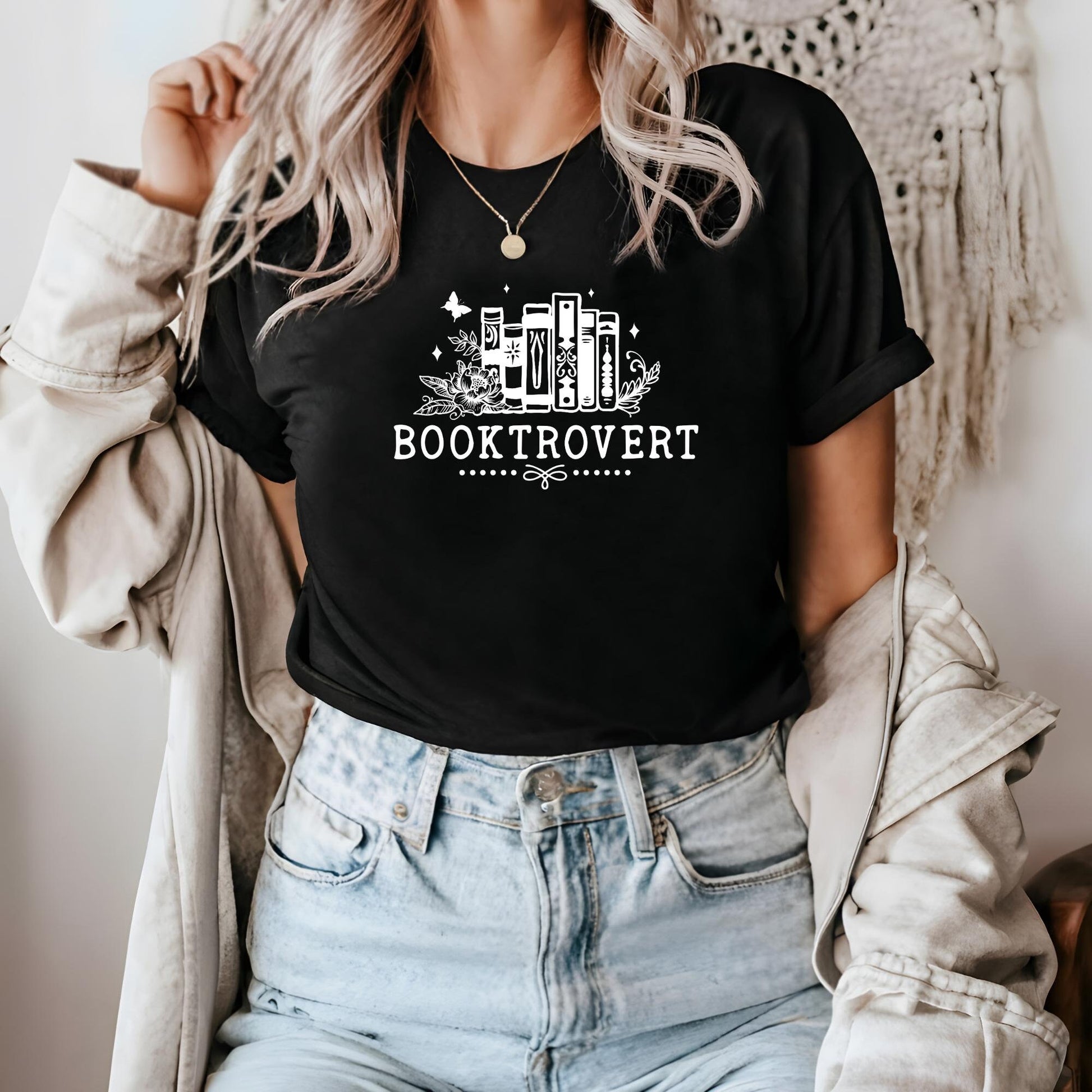 Introverted Book Lover Tee - Perfect for Bibliophiles! Readingshirt, literary gift, Booktok Reading Shirt, literature Shirt, Bookfan Gift