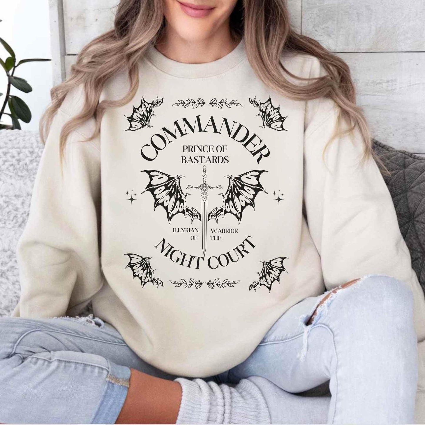 ACOTAR Cassian Sweatshirt, Night court shirt, a court merch, bookish gifts, illyrian shirt, Bookfan Gift, reading shirt, acotar-Merchandise