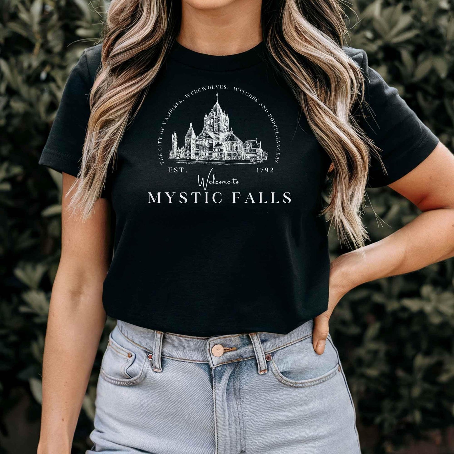 Mystic Falls Shirt, Vampire, Salvatore Brothers, Vampire Shirt, Damon and Stefan Shirt, werewolves, Diaries, witches, Bookstagram, Bookfan