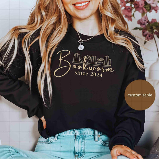 customizable bookworm sweater, Librarian Shirt, Book Lover Clothes, Book Shirt, Book Shelf Design Tee, Reading Shirt, Bookworm Tee shirt