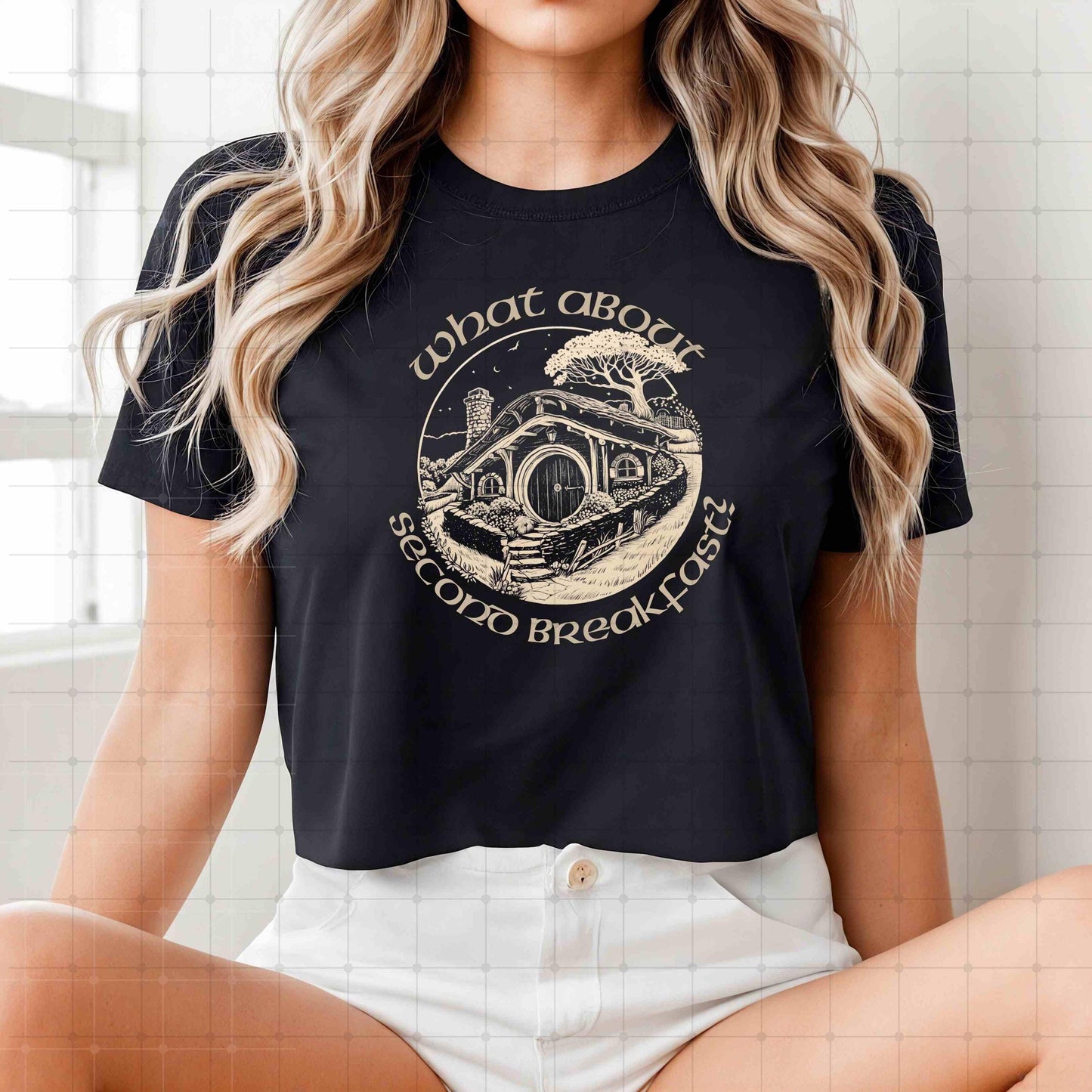 Second Breakfast Print Shirt, Middle Earth Gift, baggins t-shirt, LOTR Shirt, Buch Fandom Merch, wizzard, Booknerd Kleidung, movie Shirt