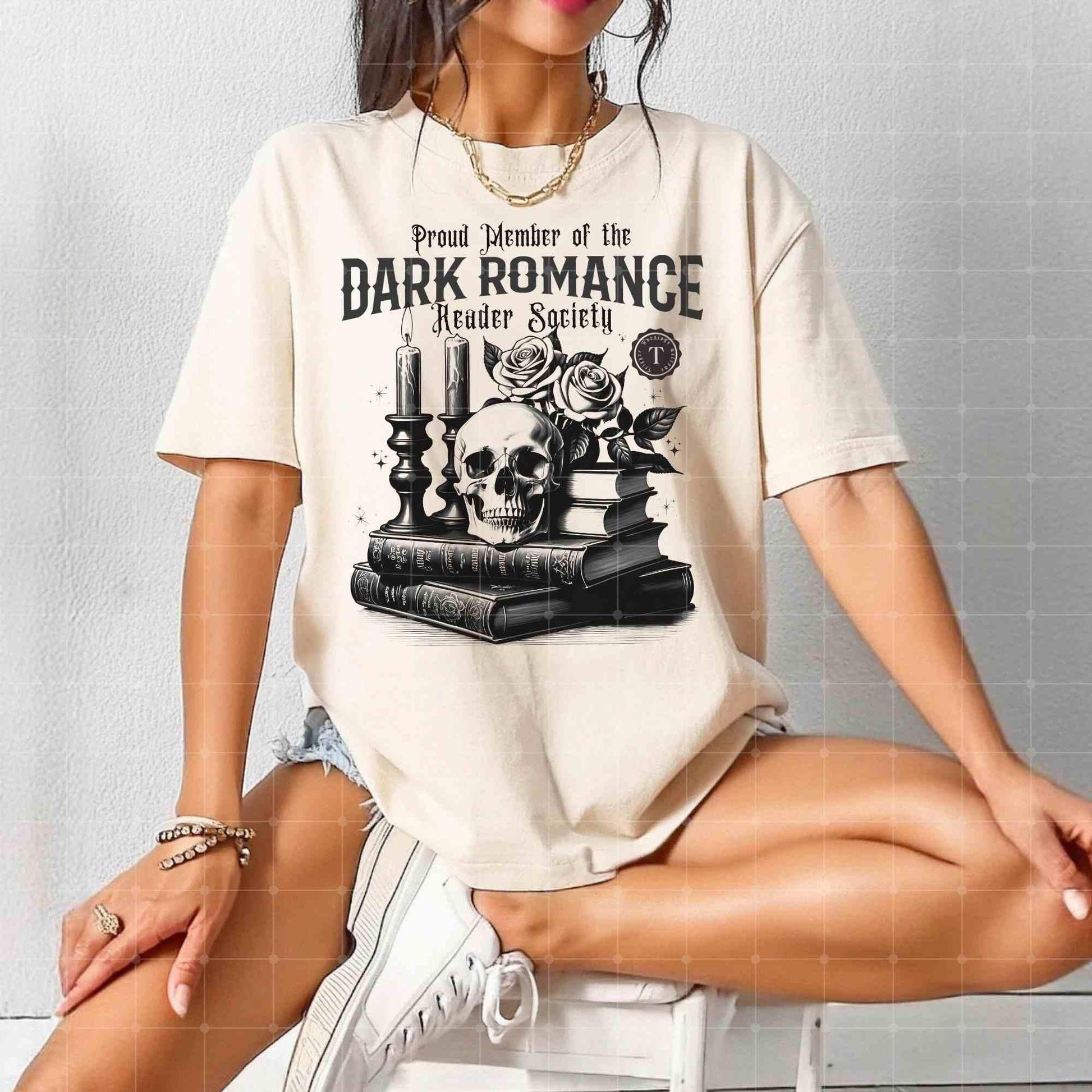 Dark Romance T-Shirt, Dark Reader, Bookfan Gift, trigger warnings, morally grey club, spicy book, smut reader, goth, edgar allan, booknook