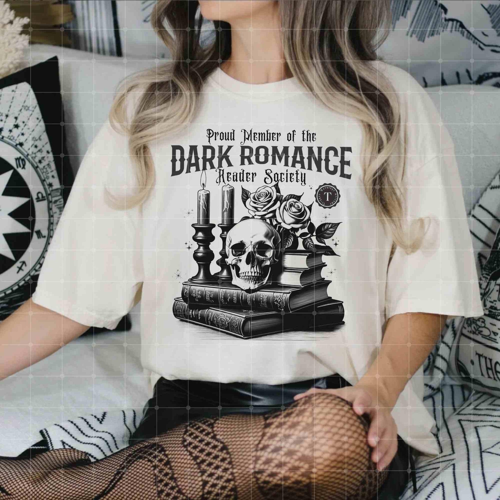 Dark Romance T-Shirt, Dark Reader, Bookfan Gift, trigger warnings, morally grey club, spicy book, smut reader, goth, edgar allan, booknook