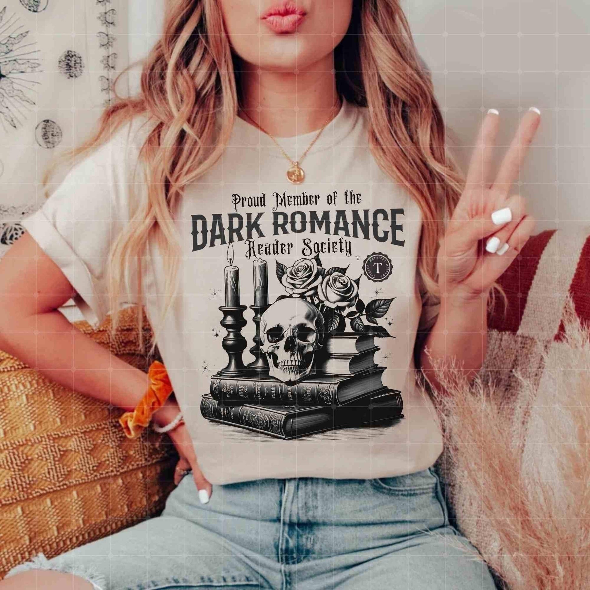 Dark Romance T-Shirt, Dark Reader, Bookstagram, Bookfan Gift, trigger warnings, morally grey club, spicy book, goth, edgar allan, booknook