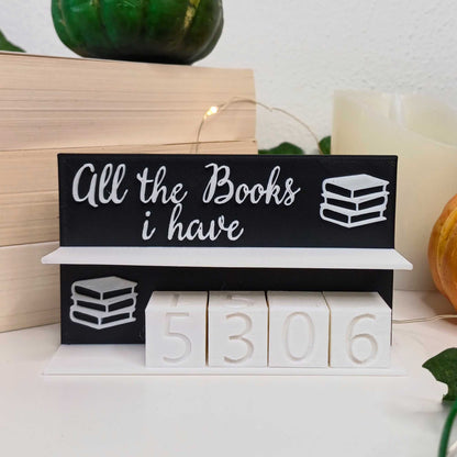 Bücherzähler/Tracker alle Bücher Mini Bücherregal