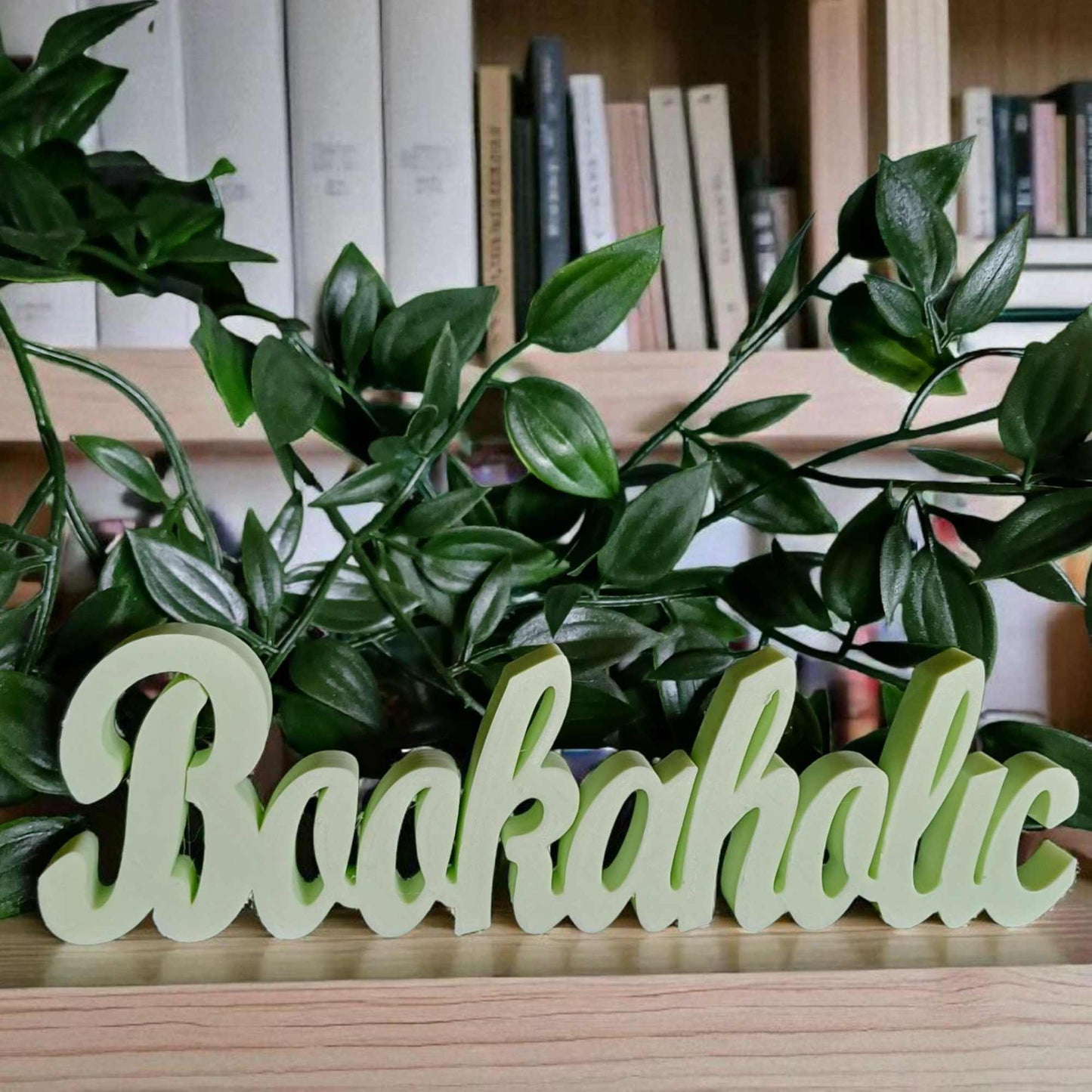 Bookaholic Schriftaufsteller Bücherregal