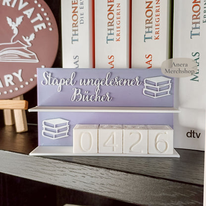 Bücherzähler/Tracker Mini Bücherregal