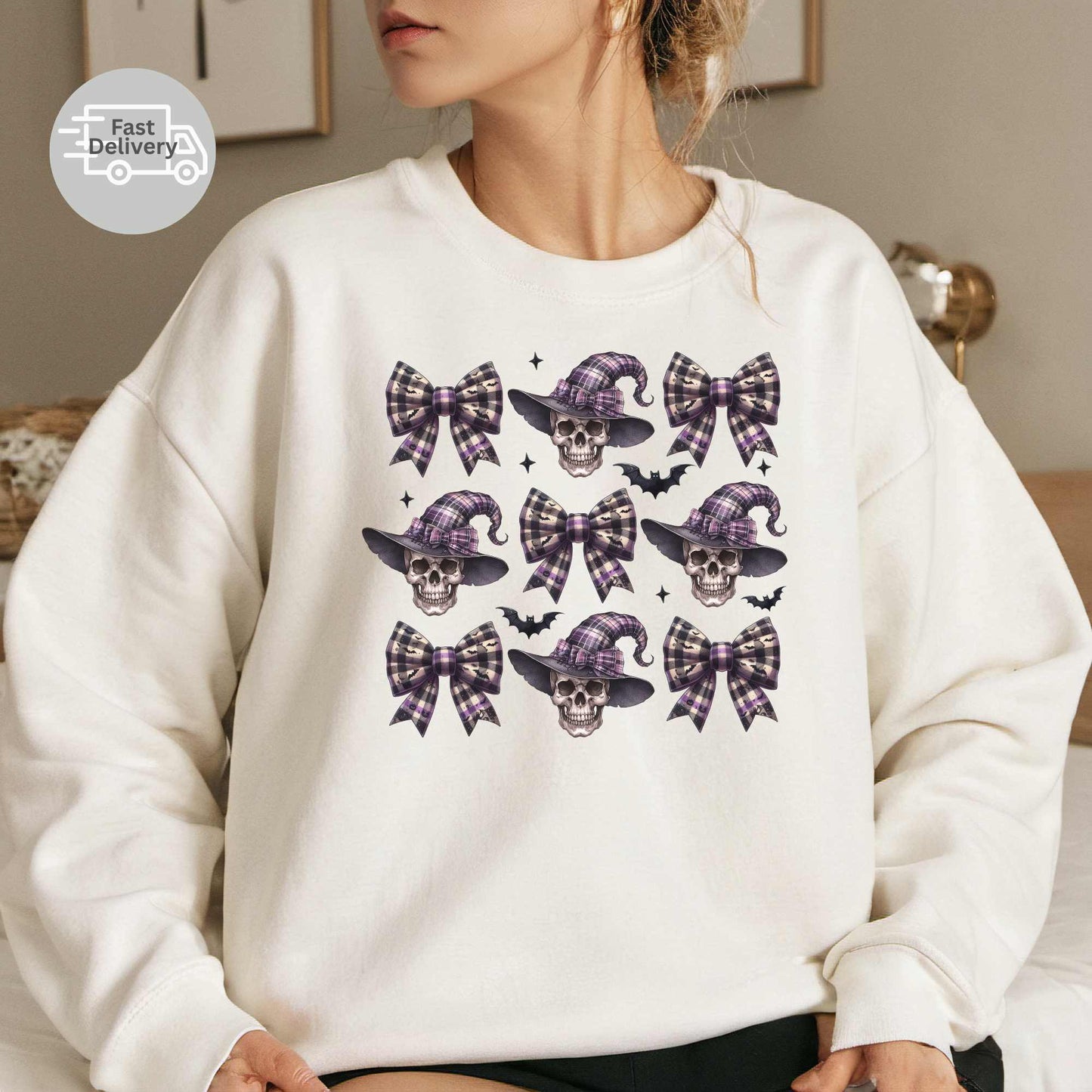 Schleifen Totenkopf Sweater/Hoodie Halloween Kollektion