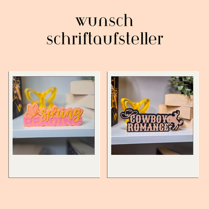 Wunsch Schriftaufsteller Bücherregal