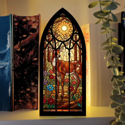 Hirsch leuchtendes Booknook