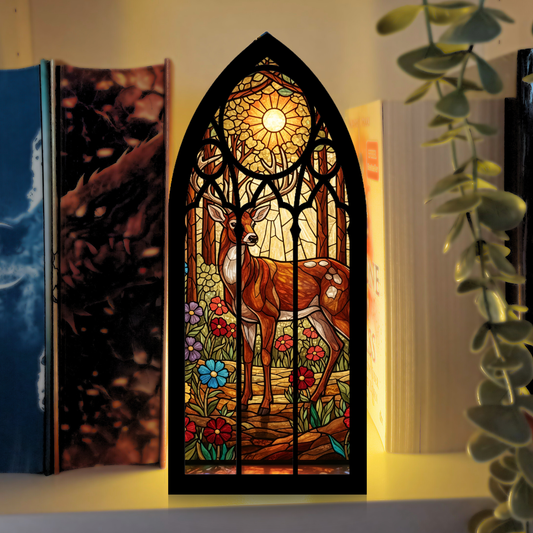 Hirsch leuchtendes Booknook