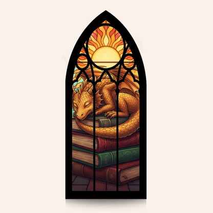 Goldener Bücherdrache VORBESTELLUNG leuchtendes Booknook