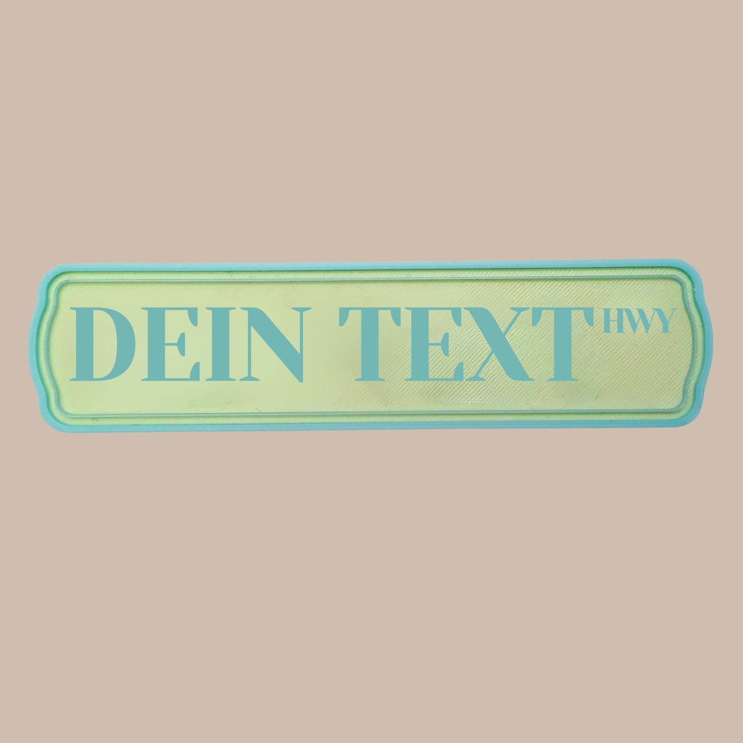 Dein Wunschtext - Genreschild