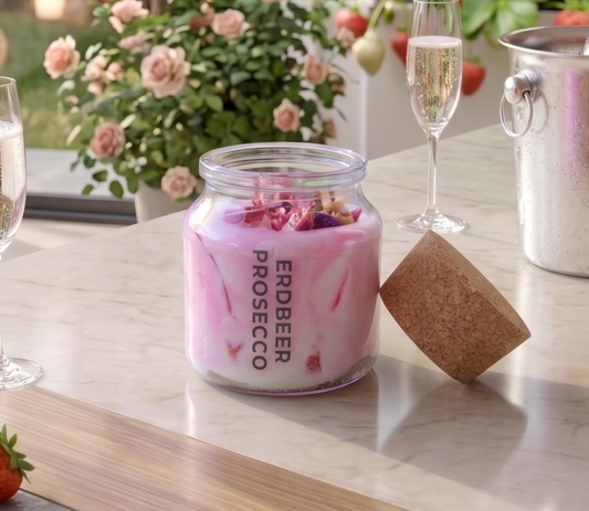 Erdbeer Prosecco - Cocktail-Kerze