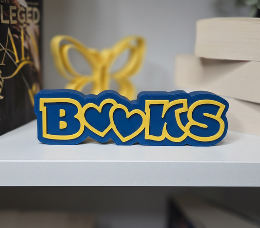 Books Schriftaufsteller Bücherregal