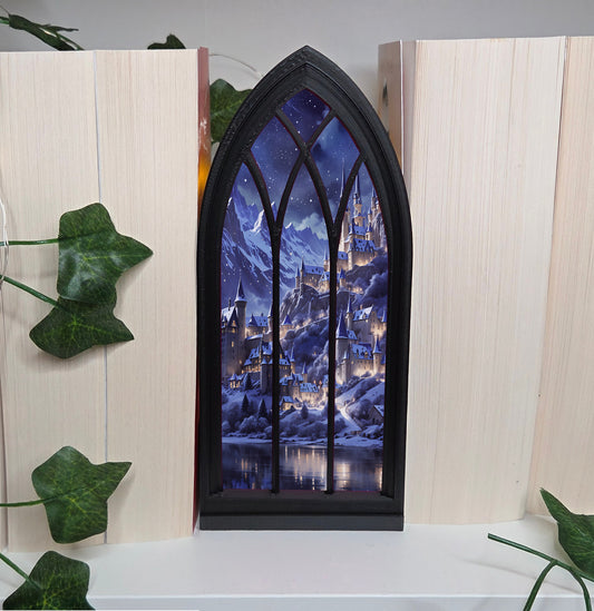 Fantasy Dorf Regalfenster Booknook