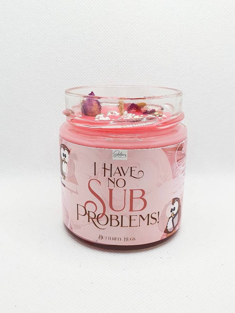 I have no SUB Problems | Buchkerze bookish | Bookcandle | Duftkerze | Bookish Candle | scented candle | Kerze im Glas | soyawachs | vegan