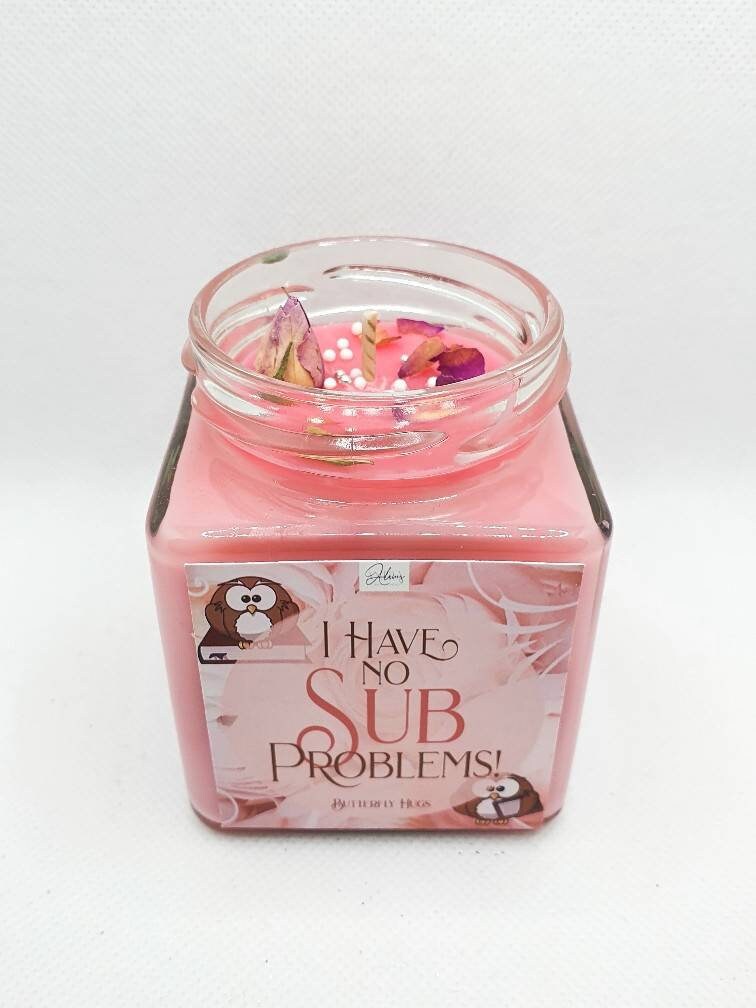 I have no SUB Problems | Buchkerze bookish | Bookcandle | Duftkerze | Bookish Candle | scented candle | Kerze im Glas | soyawachs | vegan