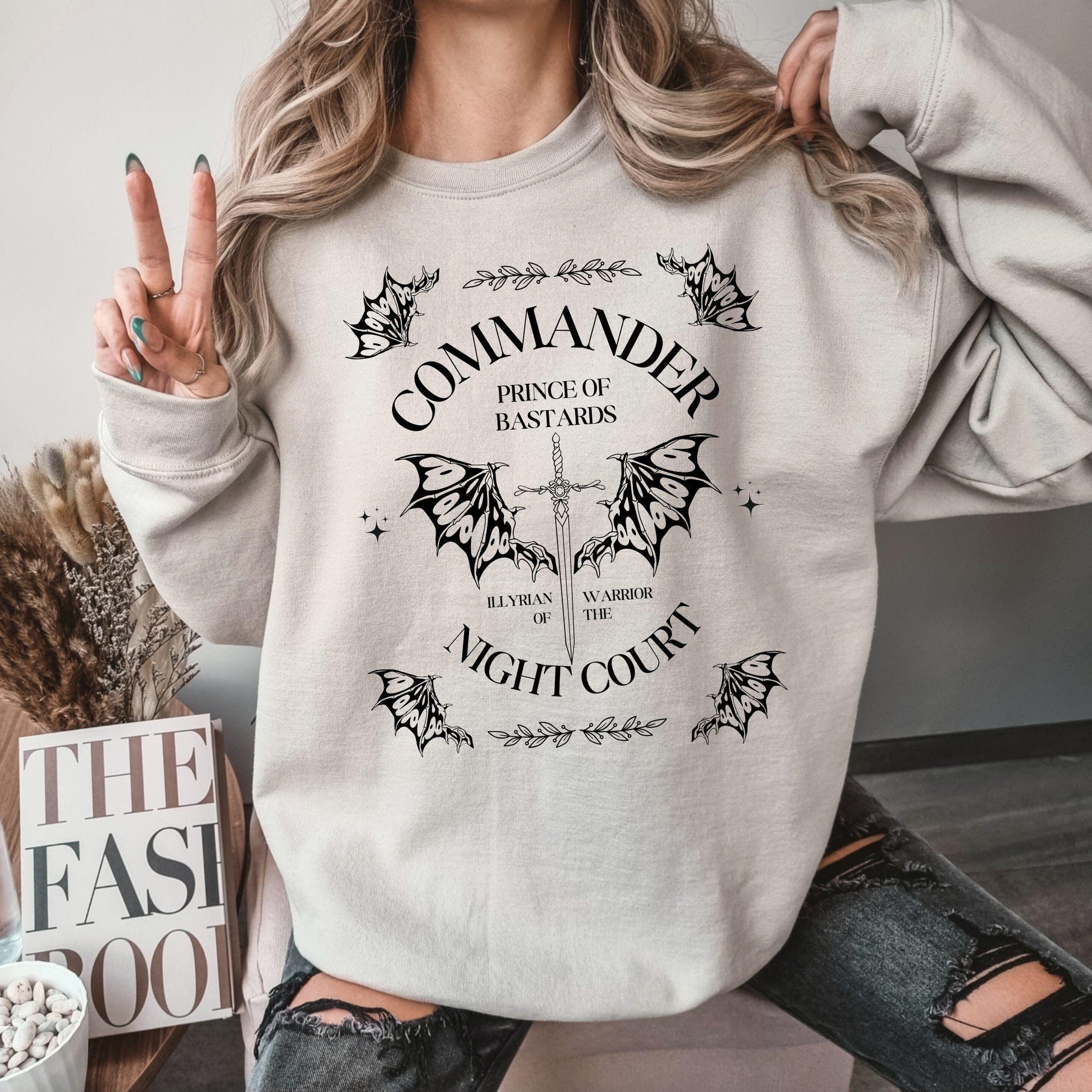 ACOTAR Cassian Sweatshirt, Night court shirt, a court merch, bookish gifts, illyrian shirt, Bookfan Gift, reading shirt, acotar-Merchandise