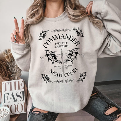 ACOTAR Cassian Sweatshirt, Night court shirt, a court merch, bookish gifts, illyrian shirt, Bookfan Gift, reading shirt, acotar-Merchandise