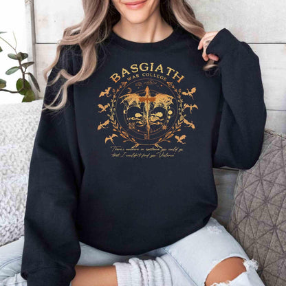 Fourth Wing Sweatshirt, Basgiath Shirt, Unisex War College Sweater, Bookstagram, Bookfan Gift, Dragons Shirt, Xaden Sweater, Xaden T-shirt
