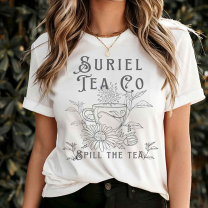 suriel tea Shirt, ACOTAR tee, Rhysand, Bat Boys, Night Court Shirt, Booktok reading, Spill the Tea T-Shirt, Bookstagram, Reading Shirt