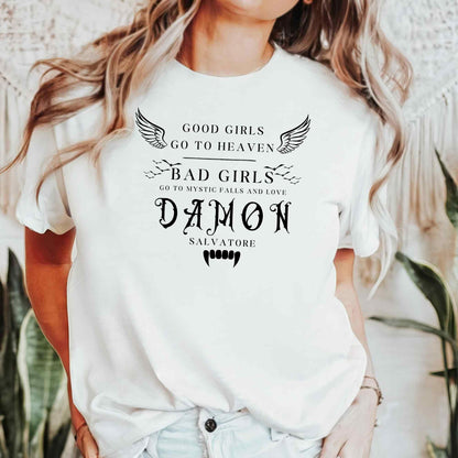 Damon Shirt, Mystic Falls Shirt, Salvatore Brothers, Vampire Shirt, Damon and Stefan Shirt, werewolves, Diaries, witches, Bookstagram Gift