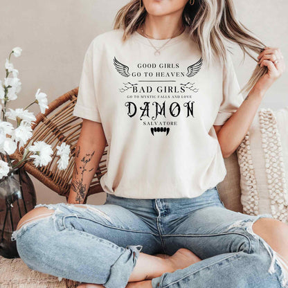 Damon Shirt, Mystic Falls Shirt, Salvatore Brothers, Vampire Shirt, Damon and Stefan Shirt, werewolves, Diaries, witches, Bookstagram Gift