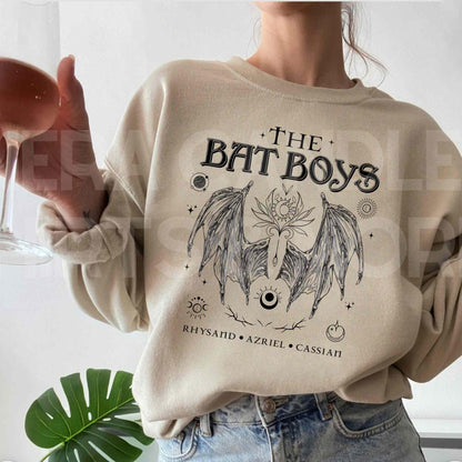 ACOTAR bat boys Sweater - starlight Fandom Wear, Night court shirt, illyrian Sweater, BookfanGift, acotar-Merchandise, booknook, rhysand