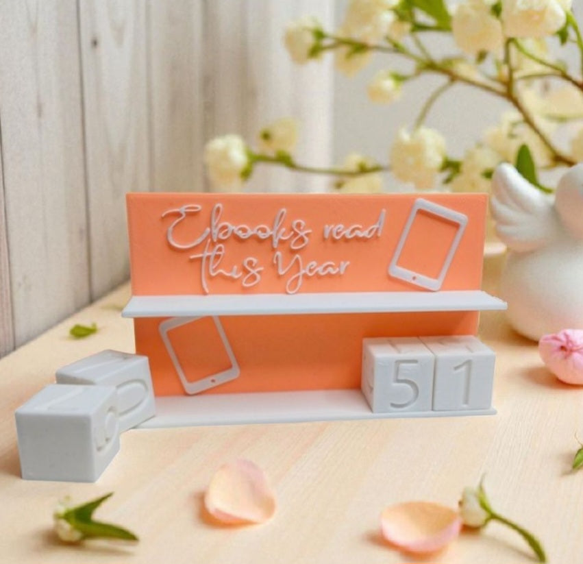 Bücherzähler/Tracker Ebooks Mini Bücherregal