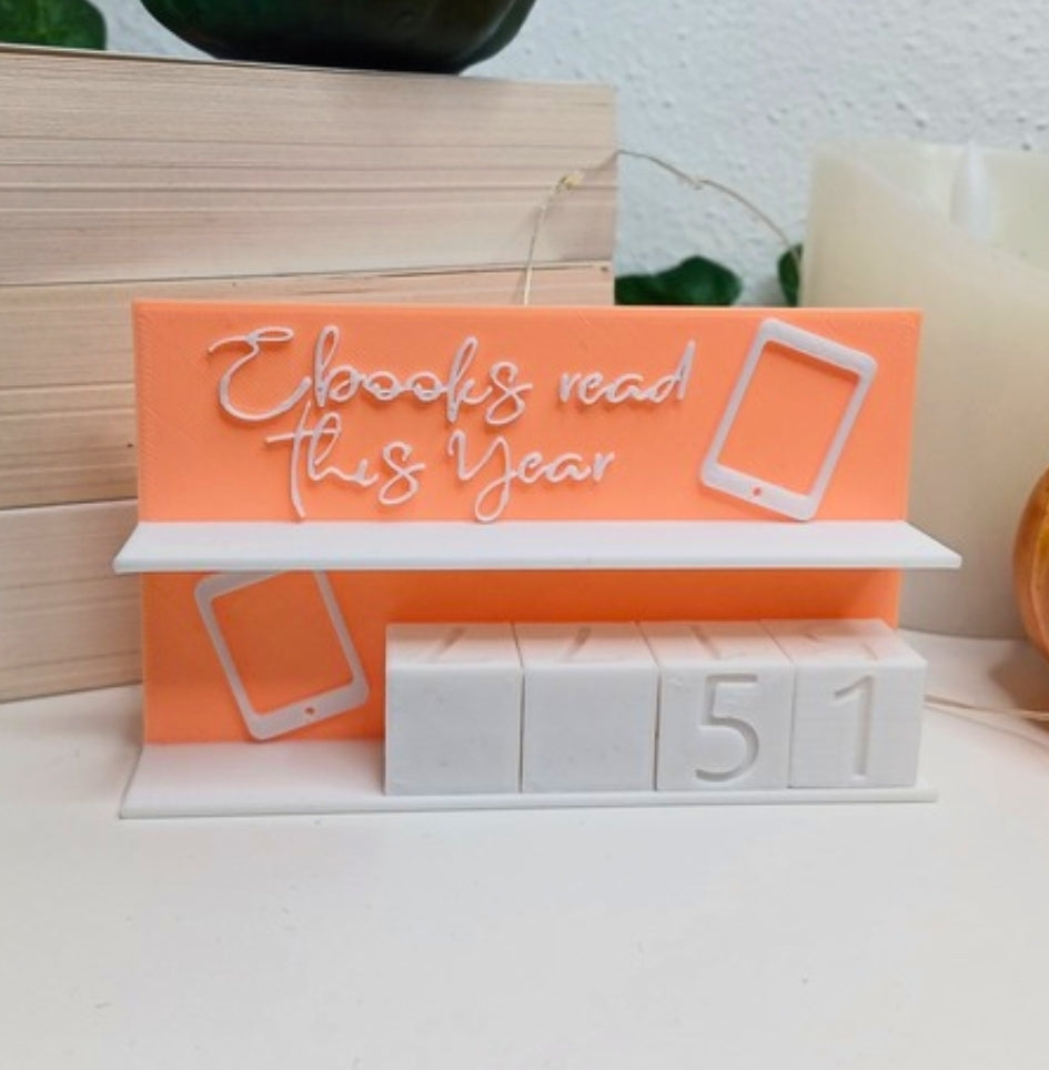 Bücherzähler/Tracker Ebooks Mini Bücherregal