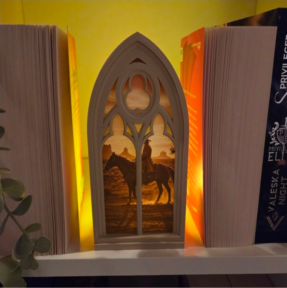 Cowboy gotisches Fantasy Booknook Fenster