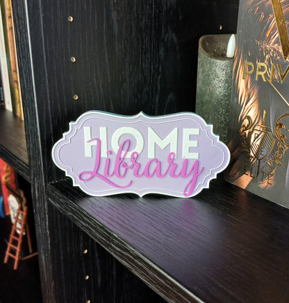 Home Library Genre Schild Deluxe-Variante