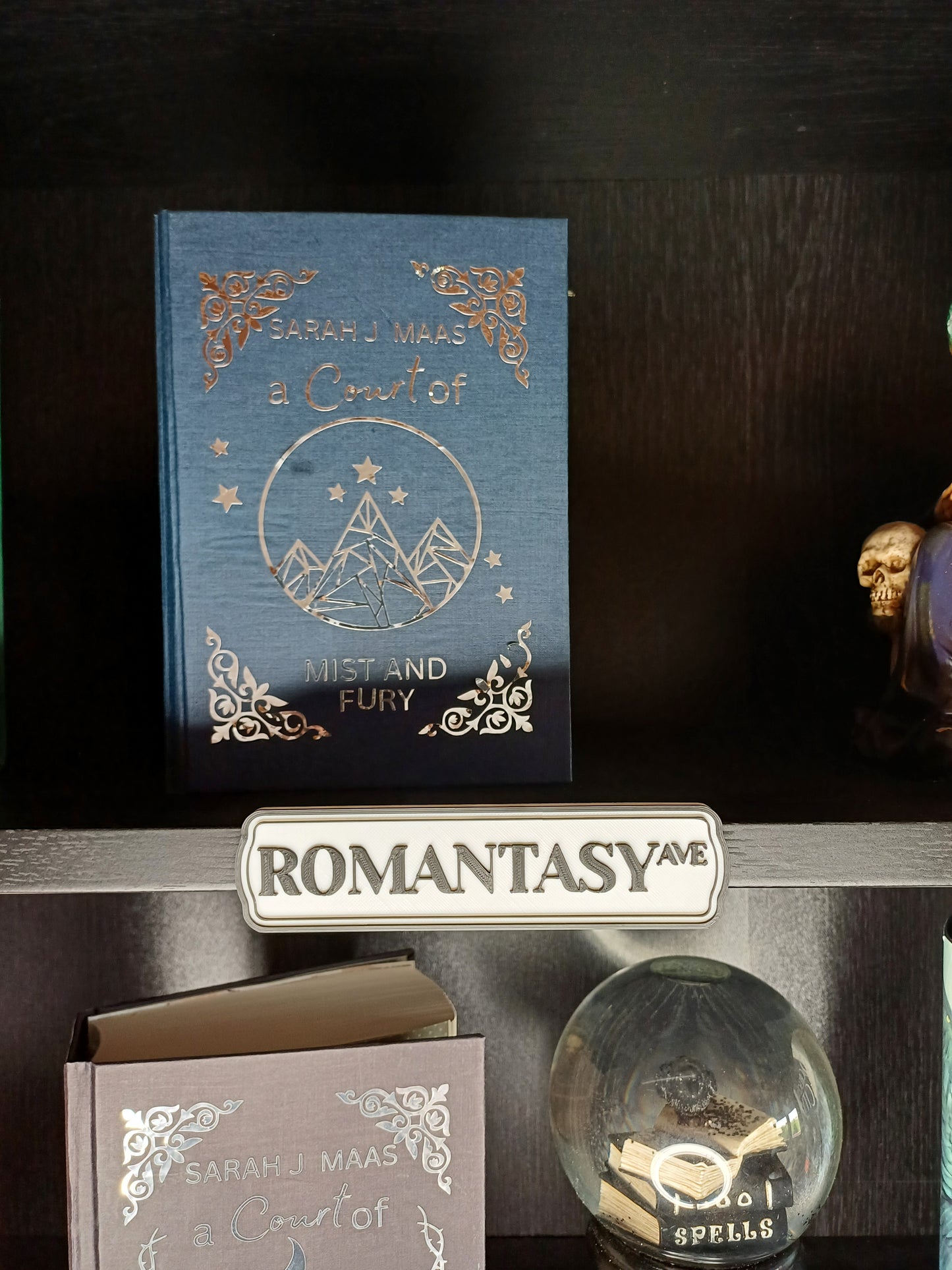 Romantasy Genre Schild Bücherregal